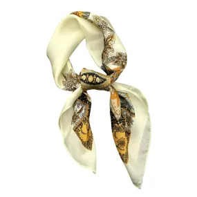 Golden Paisley Silk Scarf