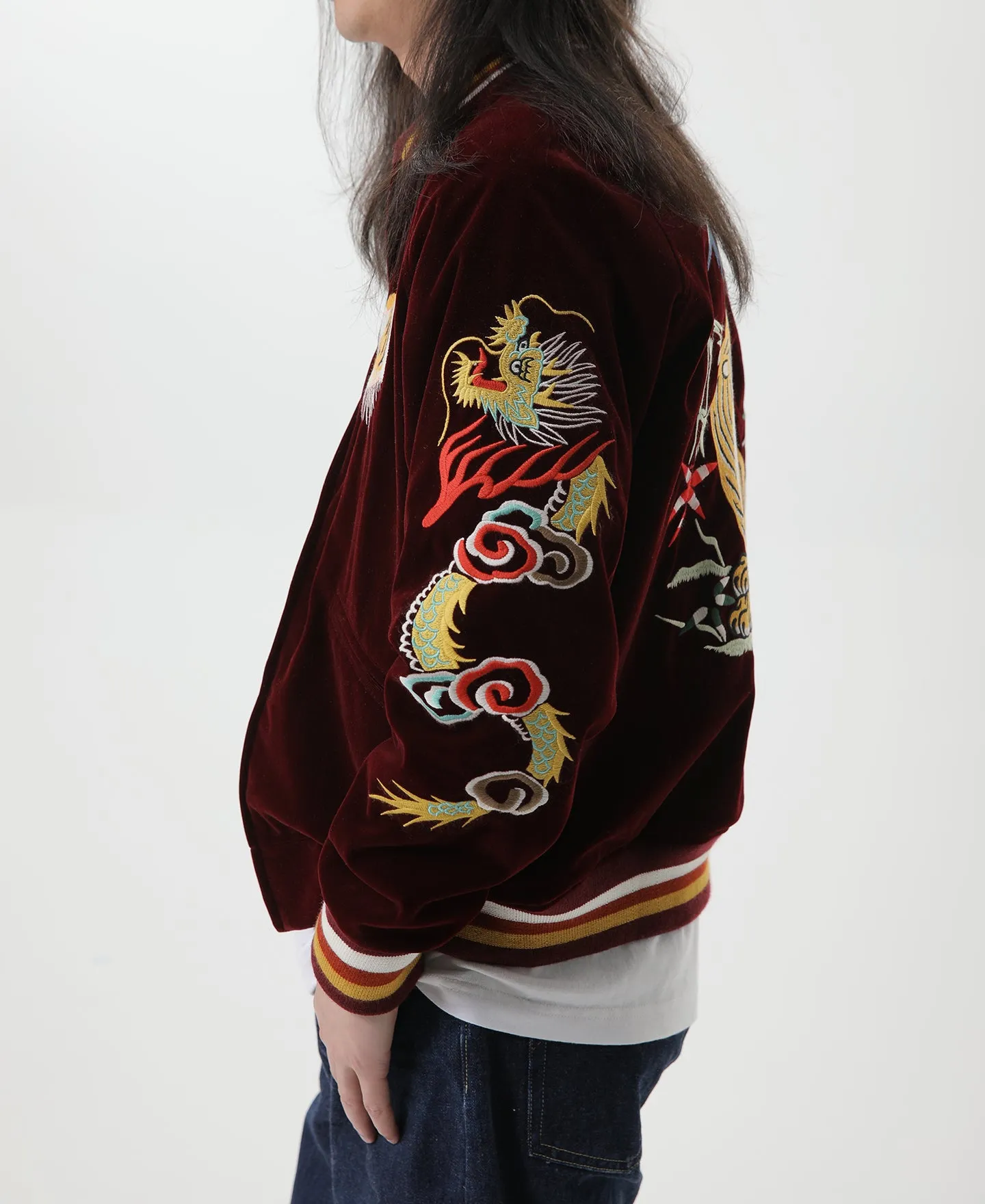 1950s Reversible Acetate Souvenir Jacket - Dragon Tiger Falcon