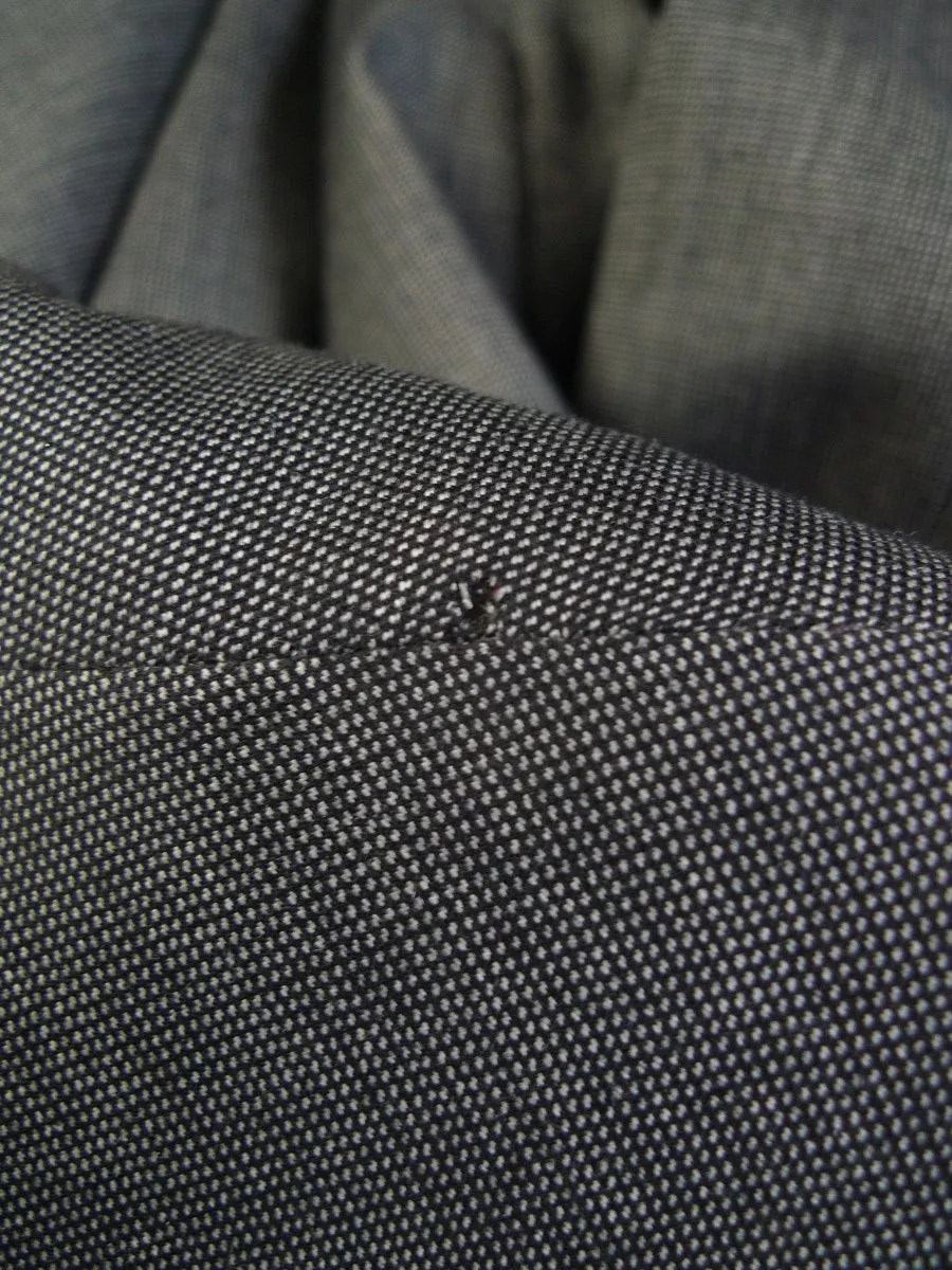 23/0160 near immaculate vintage welsh & jefferies savile row bespoke micro-nailhead weave d/b worsted suit 45 short