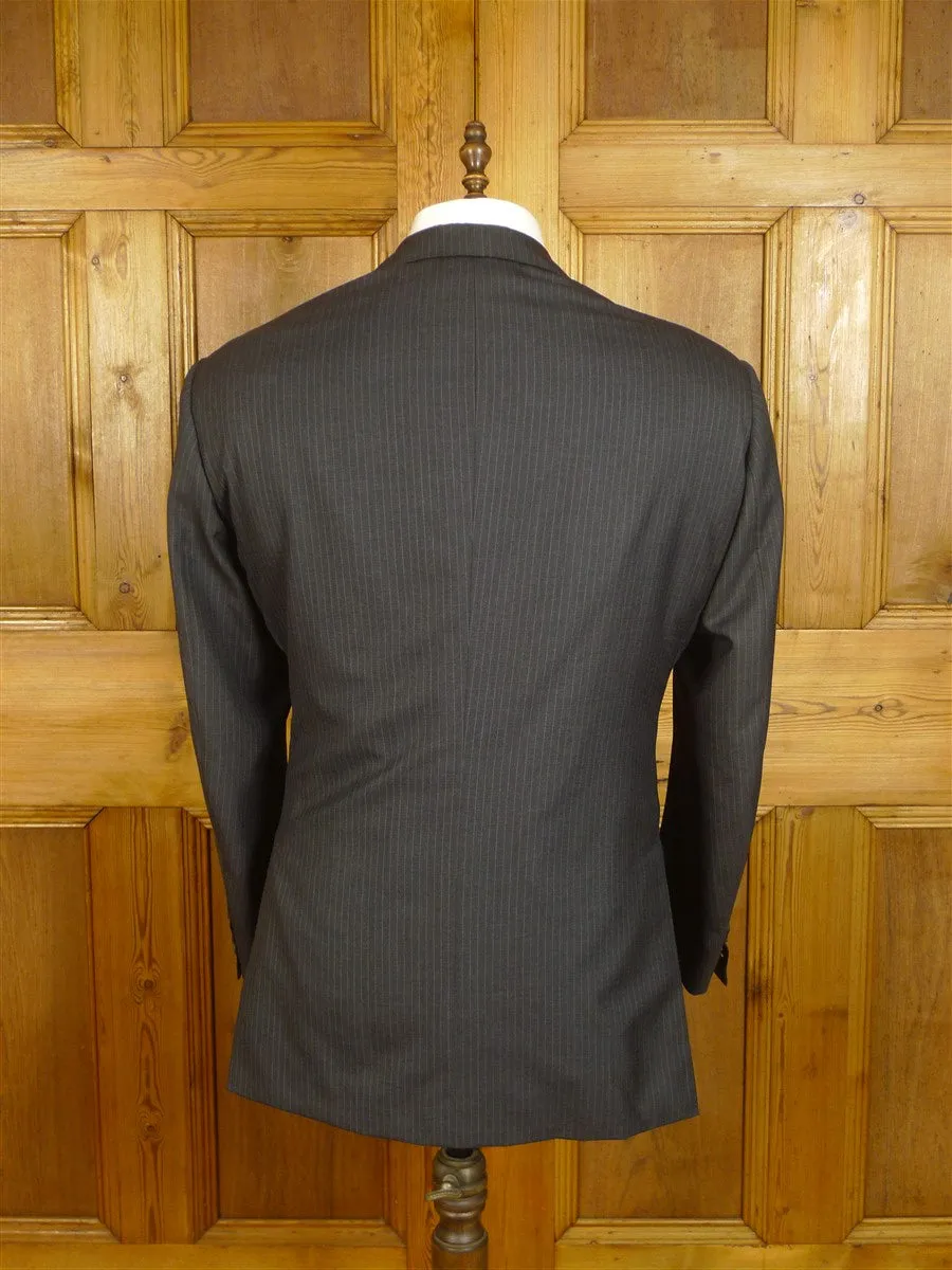 24/0885 kilgour french stanbury 2002 savile row bespoke grey pin-stripe wool suit 47 short to regular