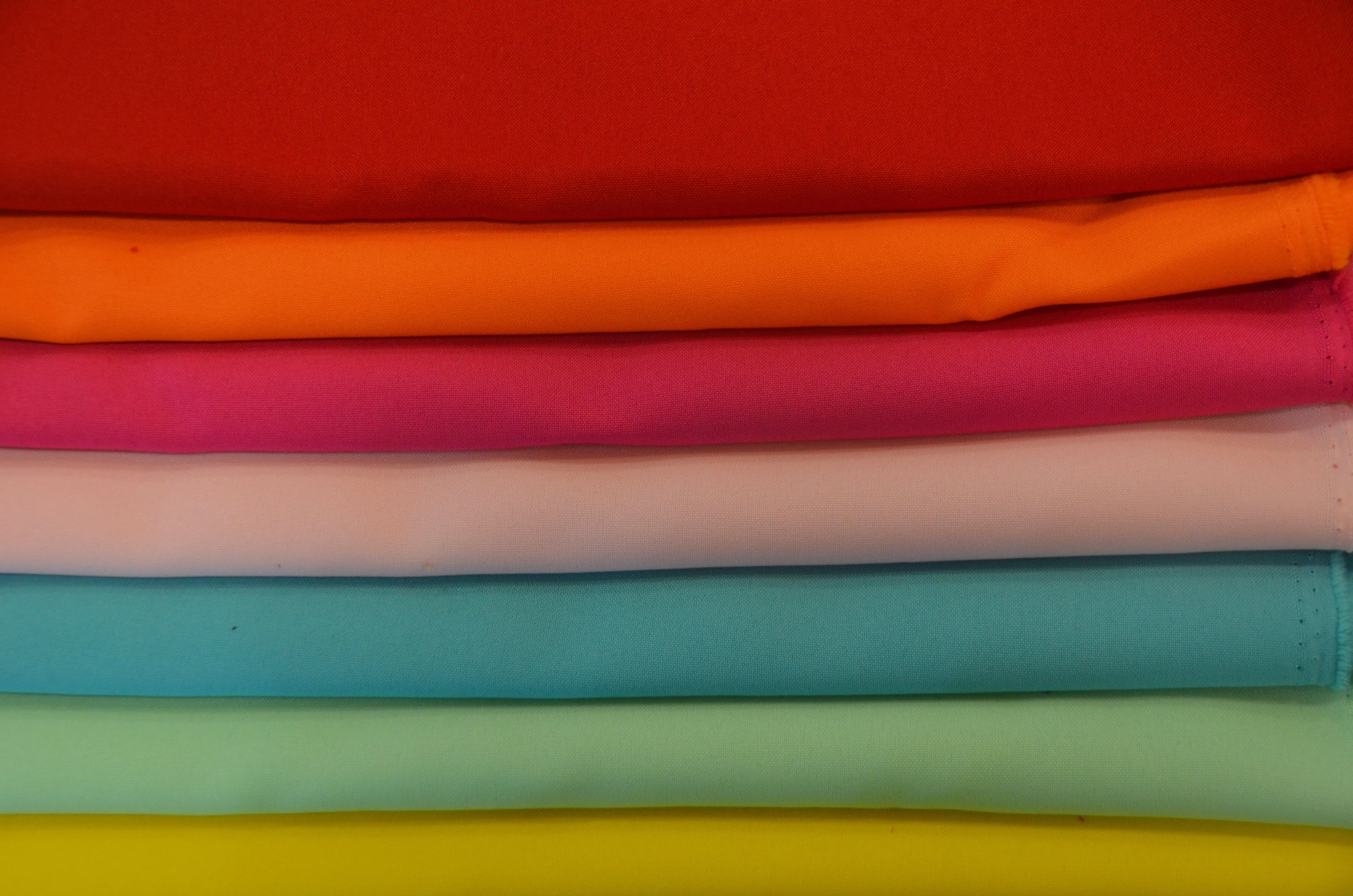 60 inch Wide Polyester Fabric Sample Swatches - Visa Polyester Poplin Sample Swatches - Basic Polyester for Tablecloths, Drapery, and Curtains