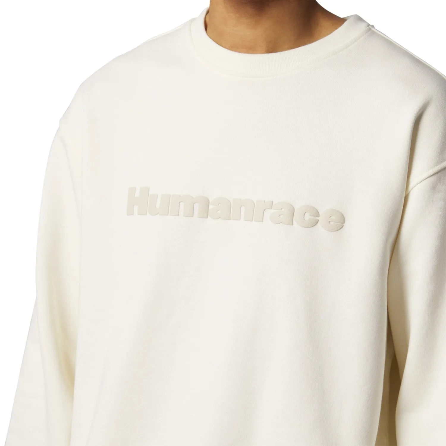 Adidas Originals Unisex PW Pharrell Williams Humanrace Basics Crew Off White HK6695