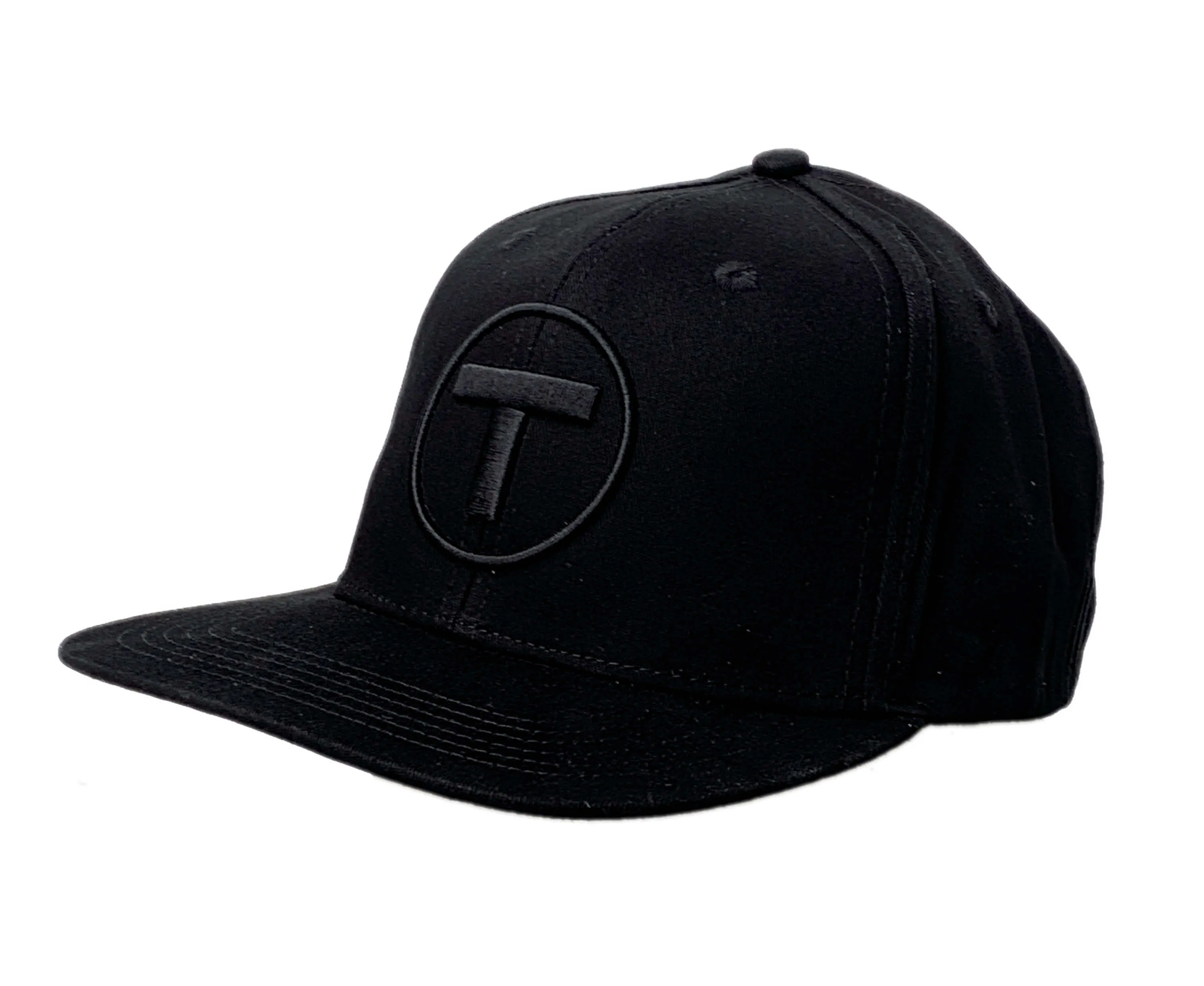 Adult Boston MBTA T Logo Flat Brim Hat Black NEW!