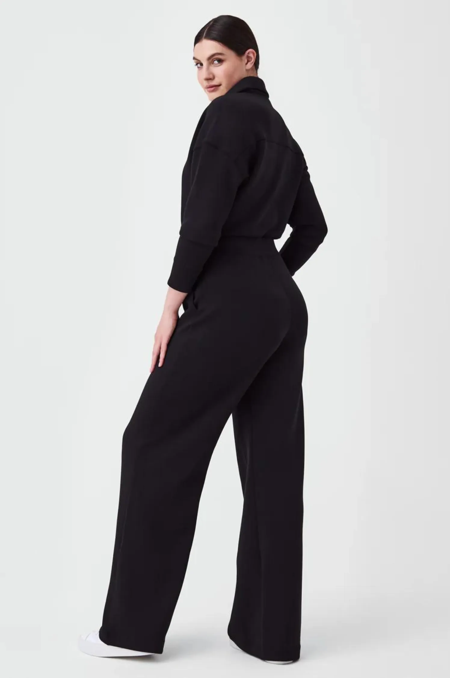 Airessentials Long Sleeve Wide Leg Jumpsuit