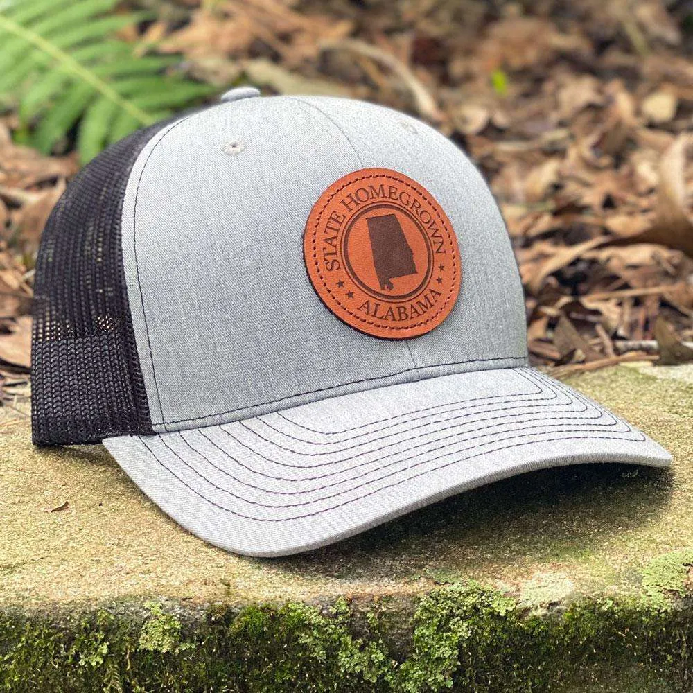 Alabama Pride Leather Patch Trucker Hat