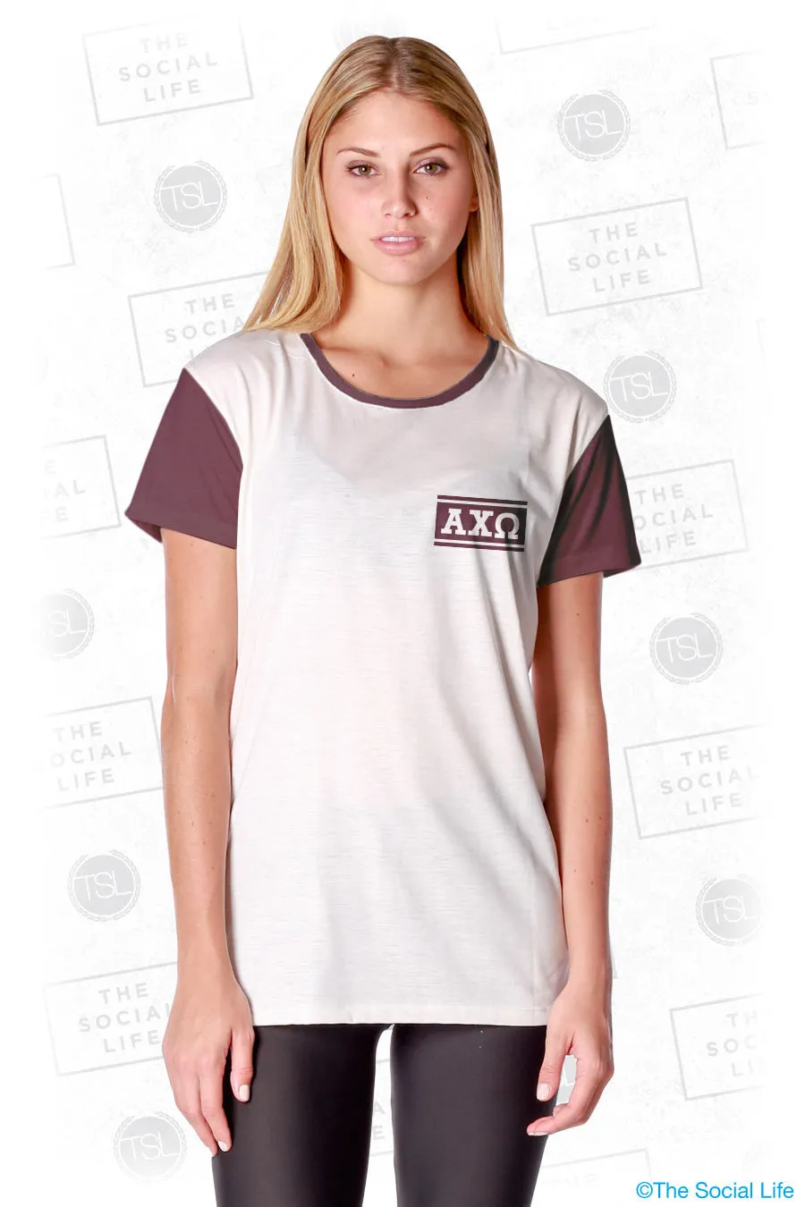 Alpha Chi Omega Hang Loose Scoop Tee