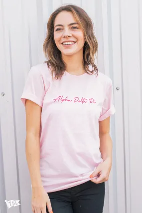 Alpha Delta Pi Baby Script Tee