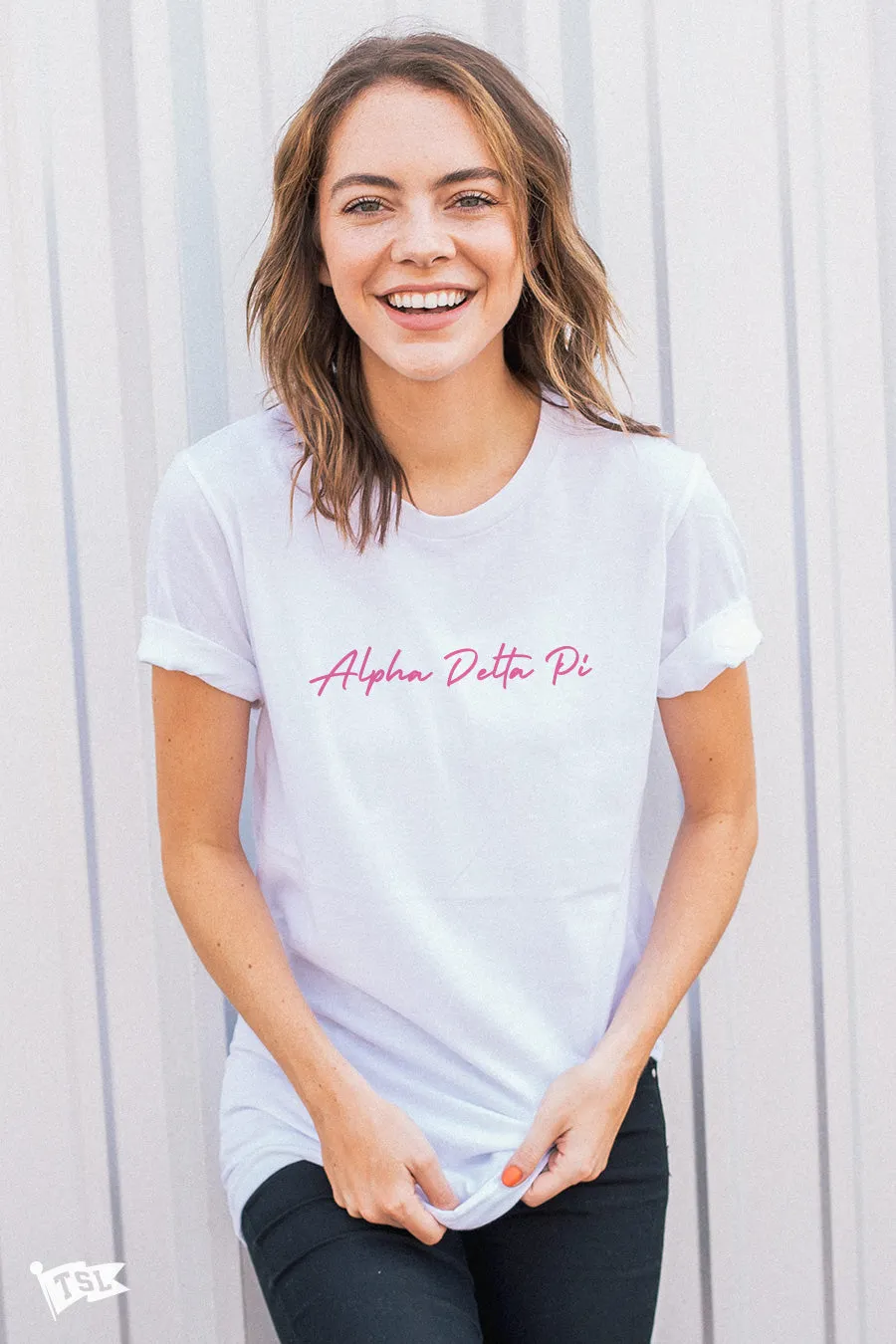 Alpha Delta Pi Baby Script Tee