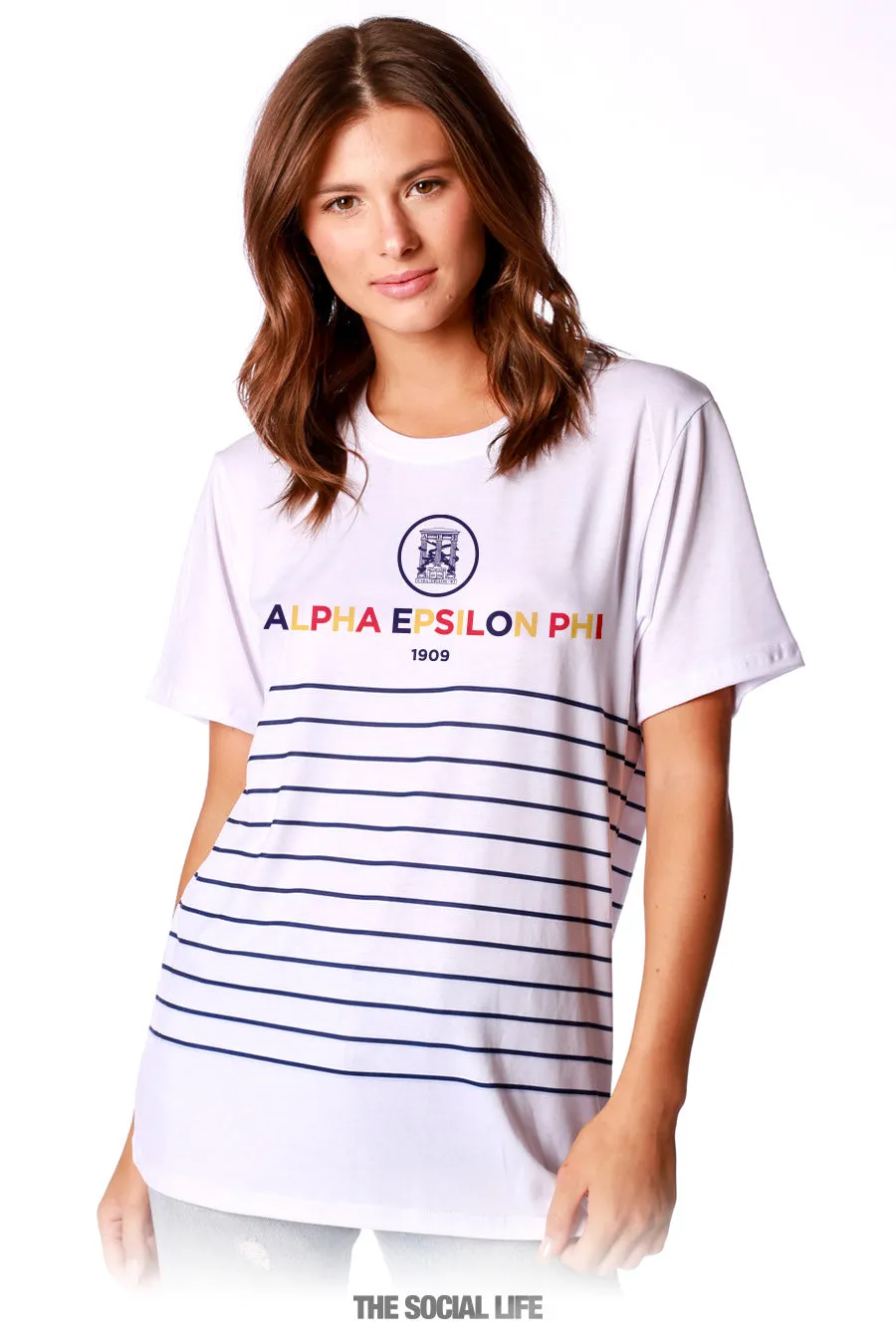 Alpha Epsilon Phi Sailor Striped Tee