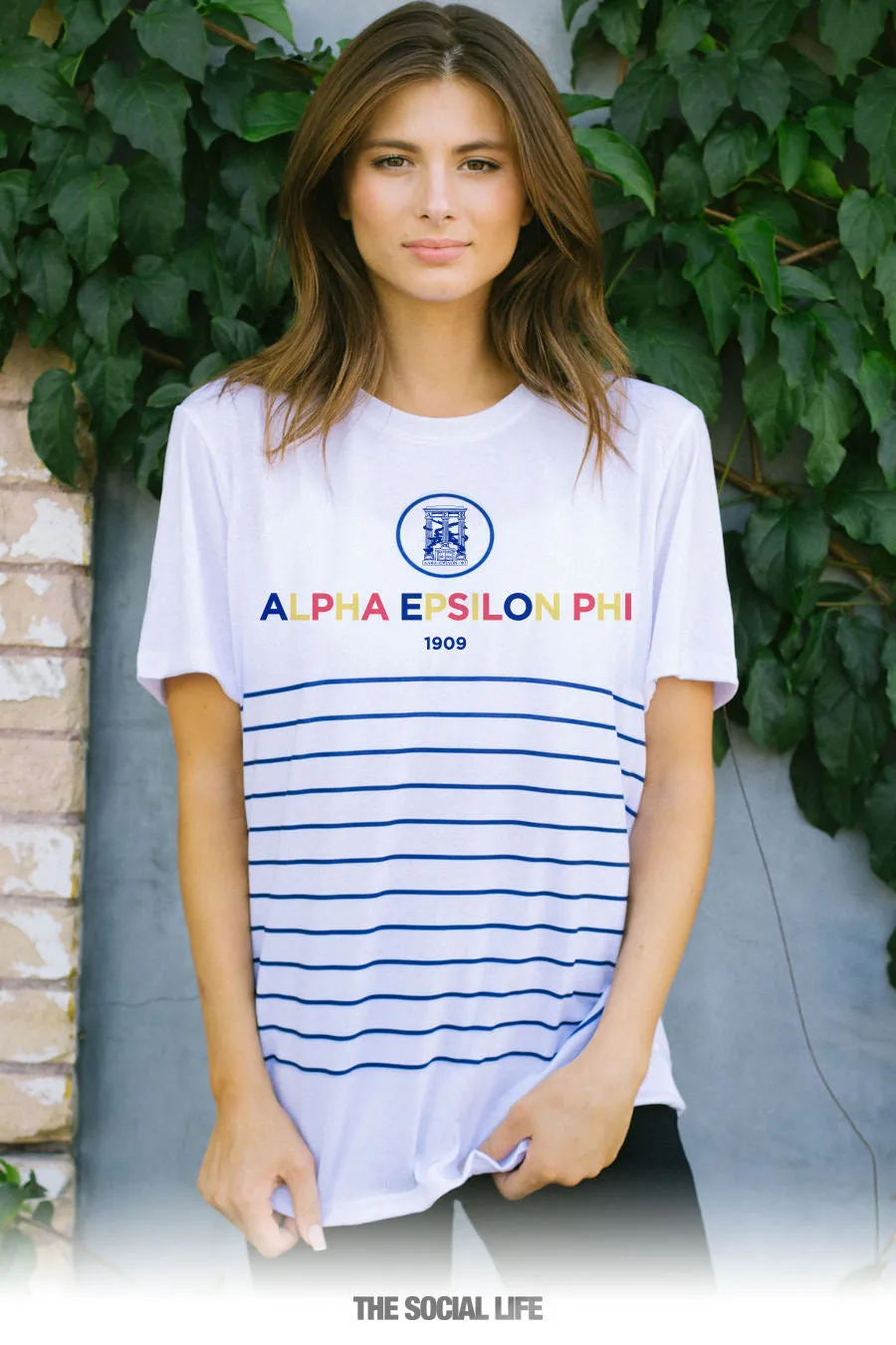 Alpha Epsilon Phi Sailor Striped Tee