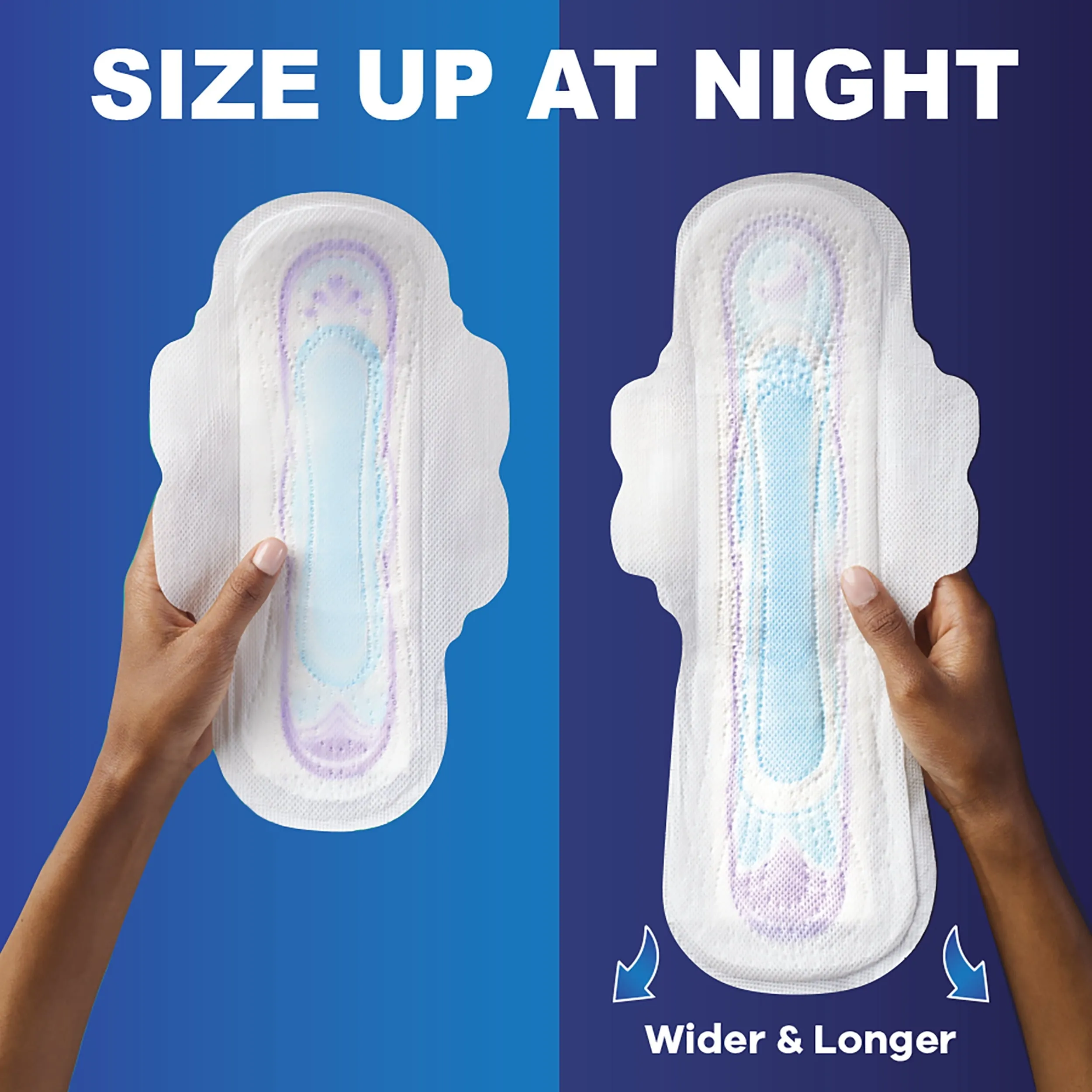 Always Ultra Thin Pads with Wings, Size 2, Long Super Absorbency, 42 Count