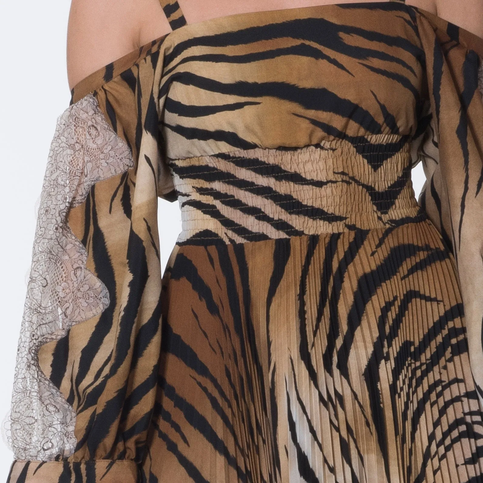 Animal Print Off The Shoulder Long Dress