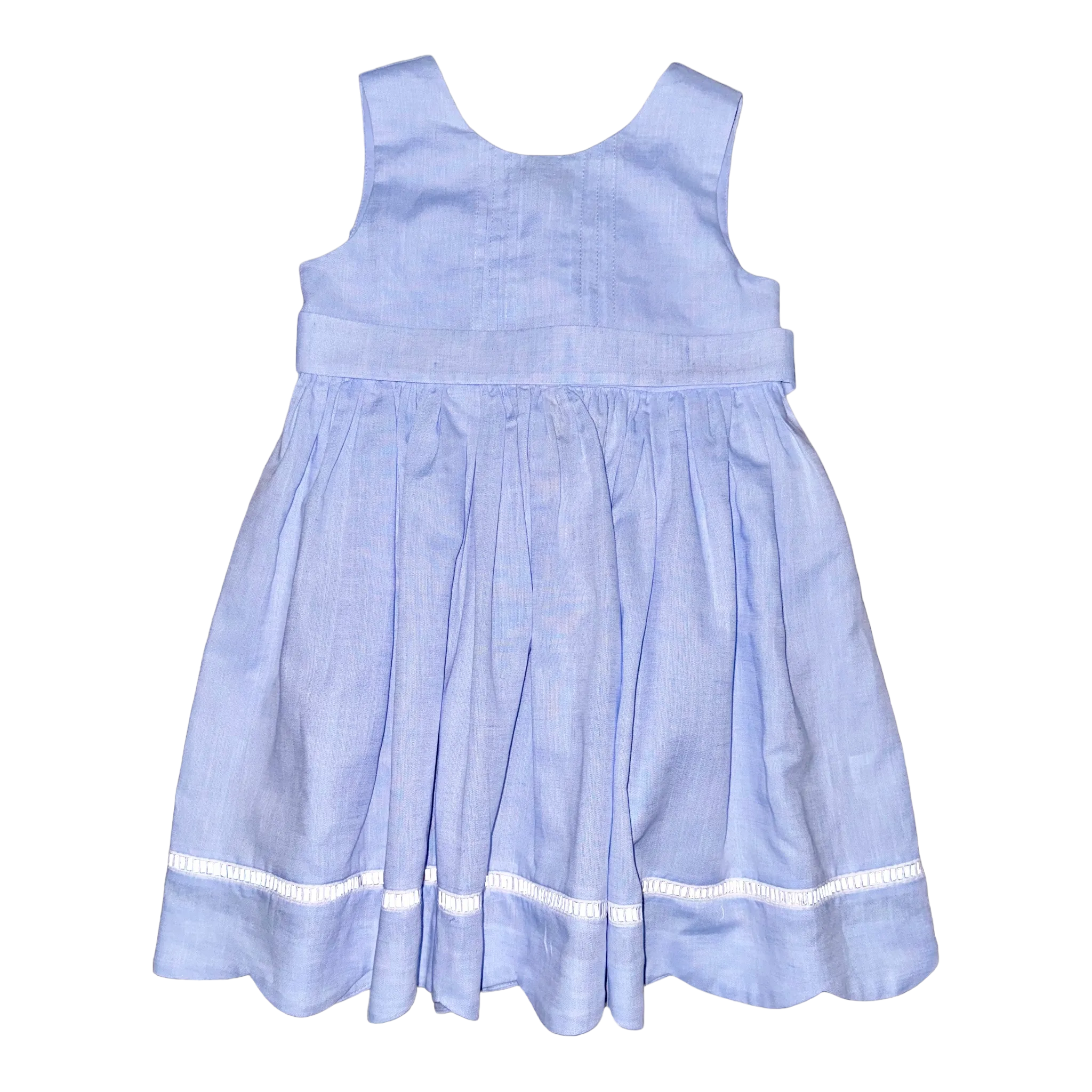 Anna Twirl Dress- Bluffton Blue Linen