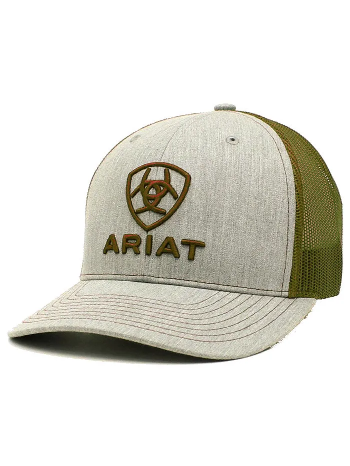 Ariat A300005104 Mens Embroidered Red Shield Logo Cap Grey