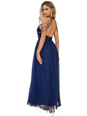 Backless Halter Neck Sleeveless Dress