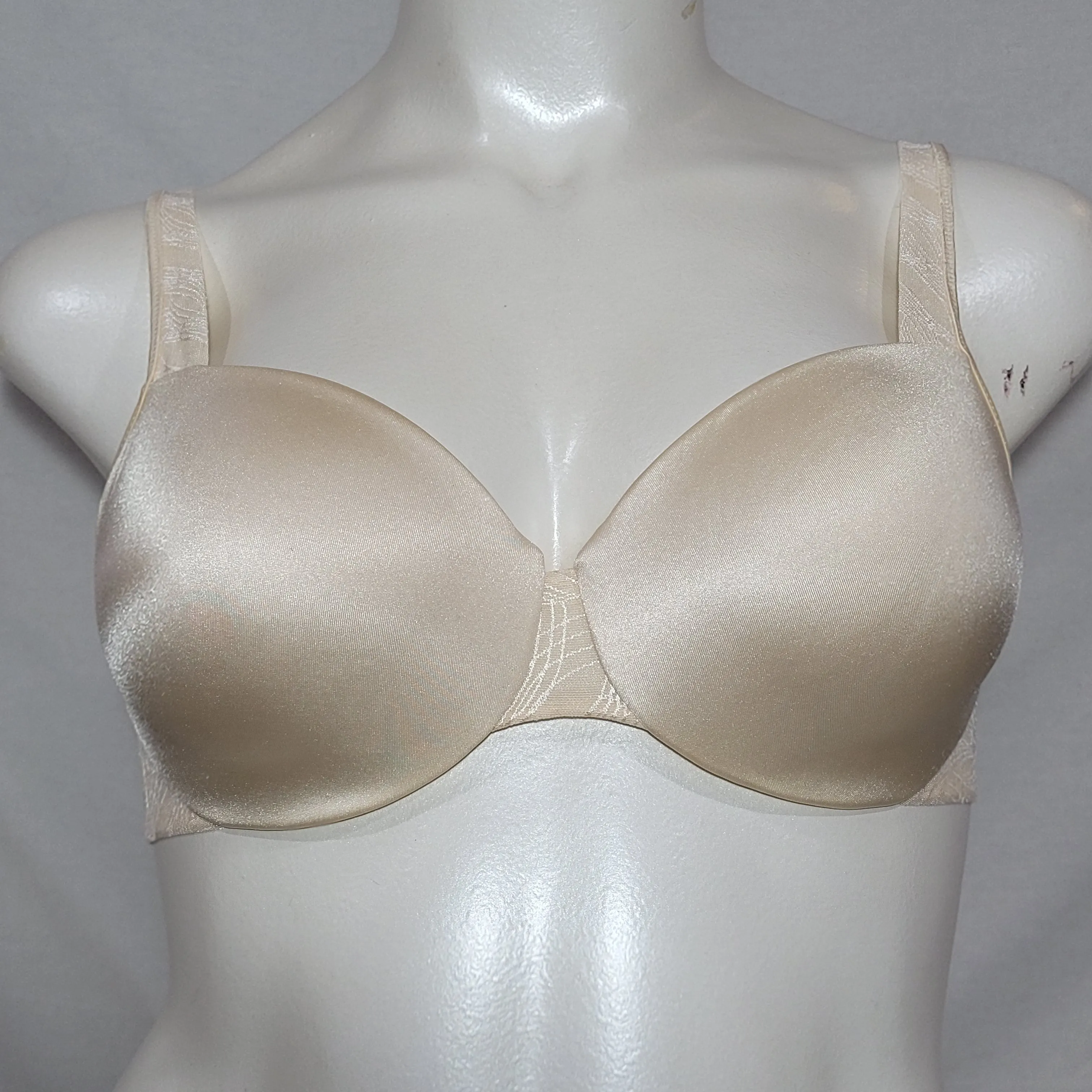 Bali BB64 Worry Free Beige Padded Underwire T-Shirt Bra 36D Ivory NWT