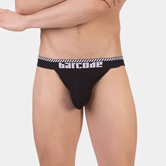 Barcode Berlin Kavan ribbed cotton jockstrap black