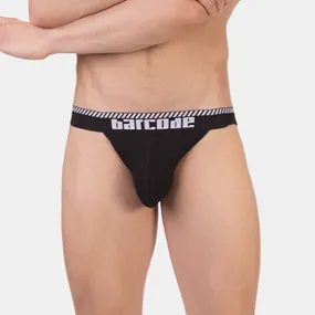 Barcode Berlin Kavan ribbed cotton jockstrap black