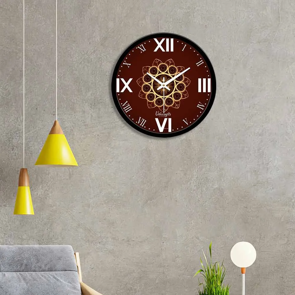 Beautiful Flower Pattern Art Designer Wall Clock