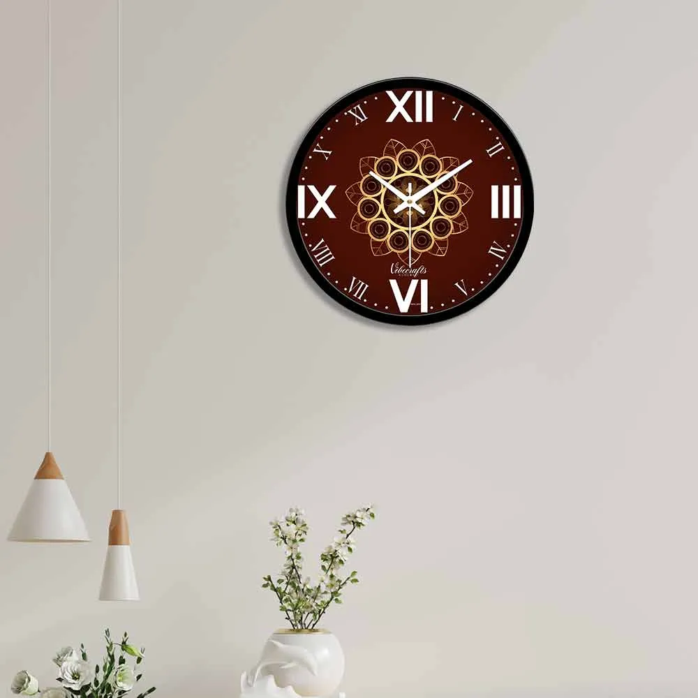 Beautiful Flower Pattern Art Designer Wall Clock