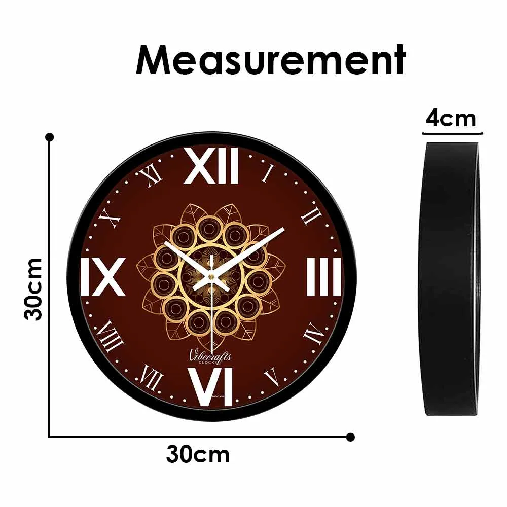 Beautiful Flower Pattern Art Designer Wall Clock