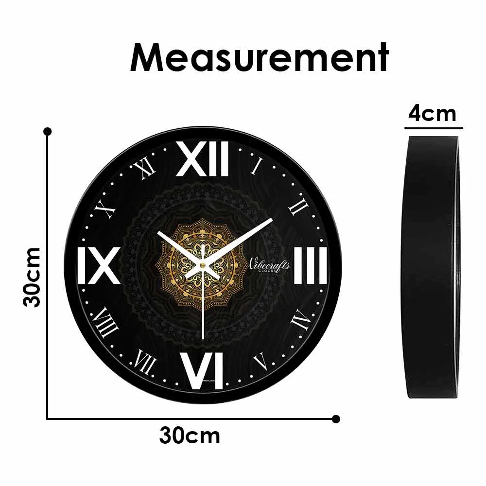 Beautiful Mandala Golden Art Designer Wall Clock