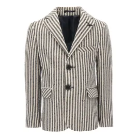 Beige Double Striped Blazer