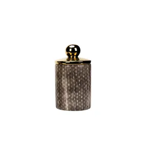 Binary Gold Lidded Jar