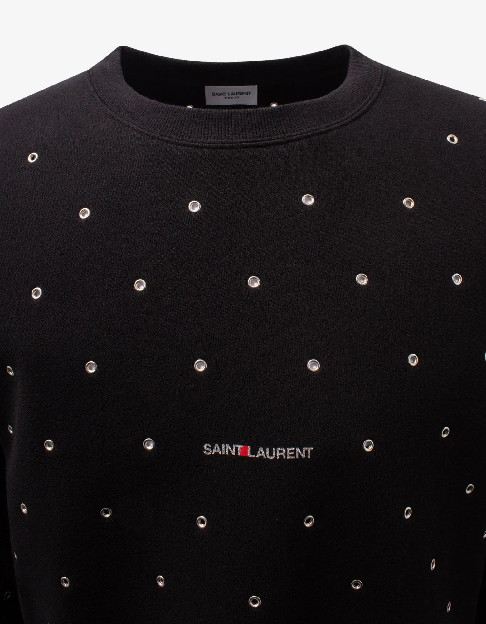 Black Logo Eyelet Sweatshirt