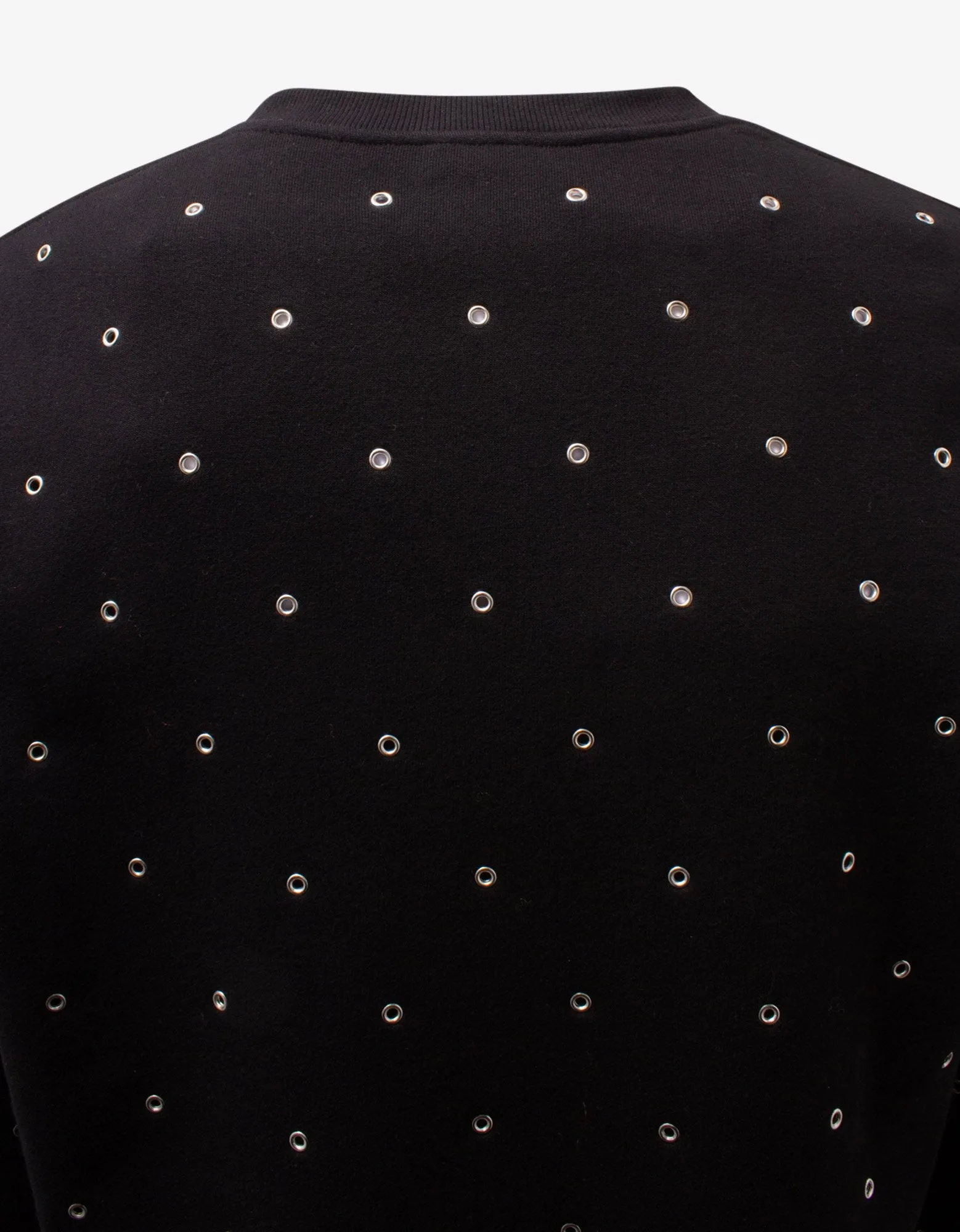 Black Logo Eyelet Sweatshirt