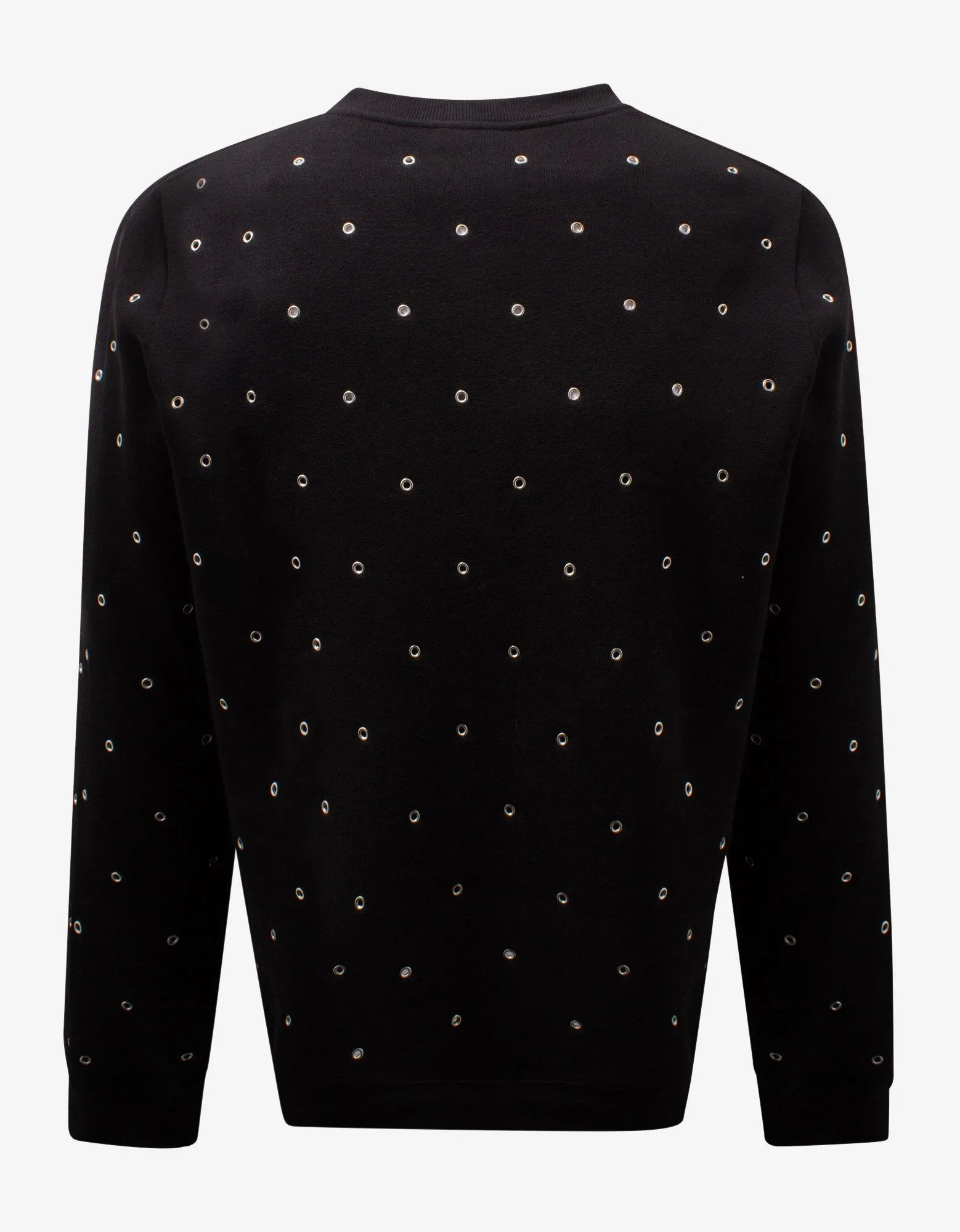 Black Logo Eyelet Sweatshirt