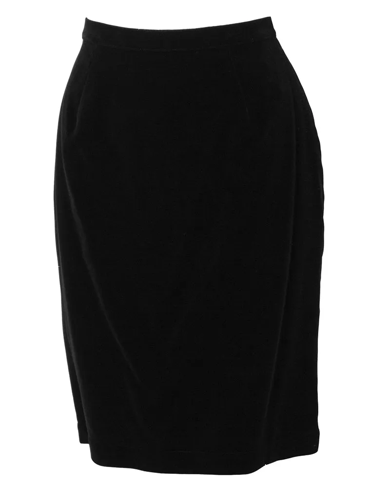 Black Velvet Skirt Suit