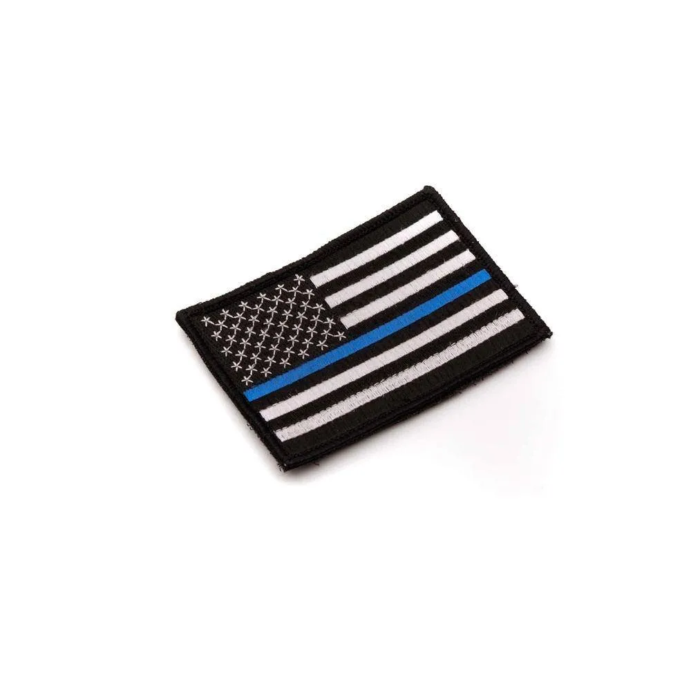 Blue Line Flag Embroidered Patch