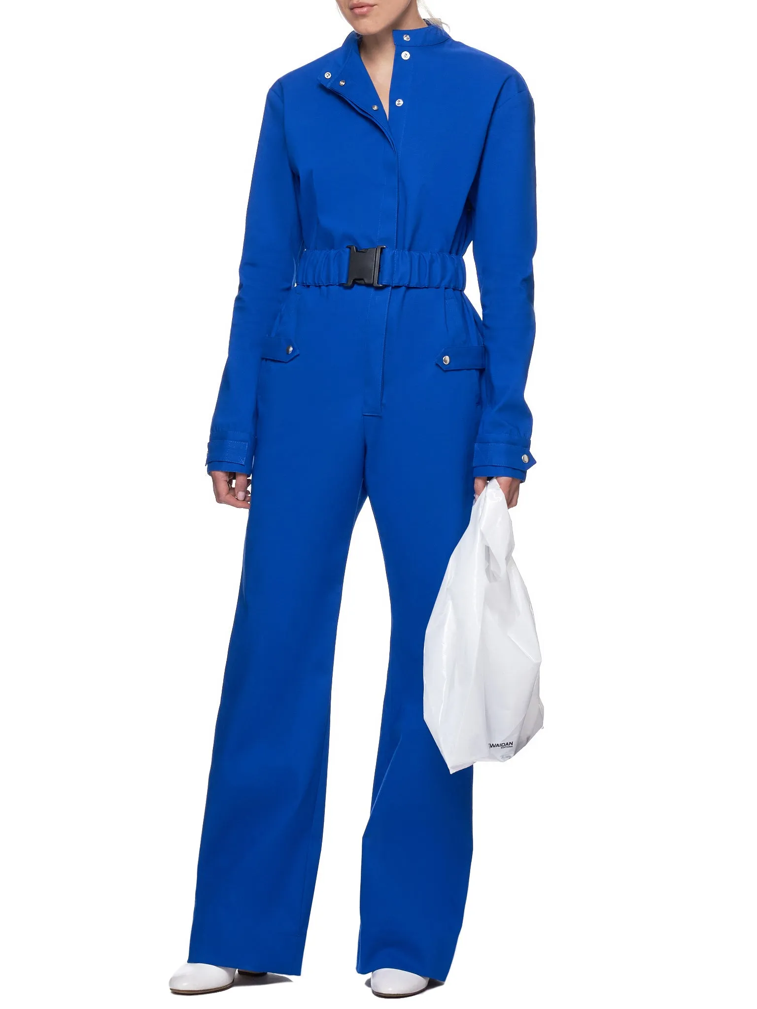 Bonded Cotton Belted Overall Jumpsuit (COMB1001-BC-ROYAL-BLUE)