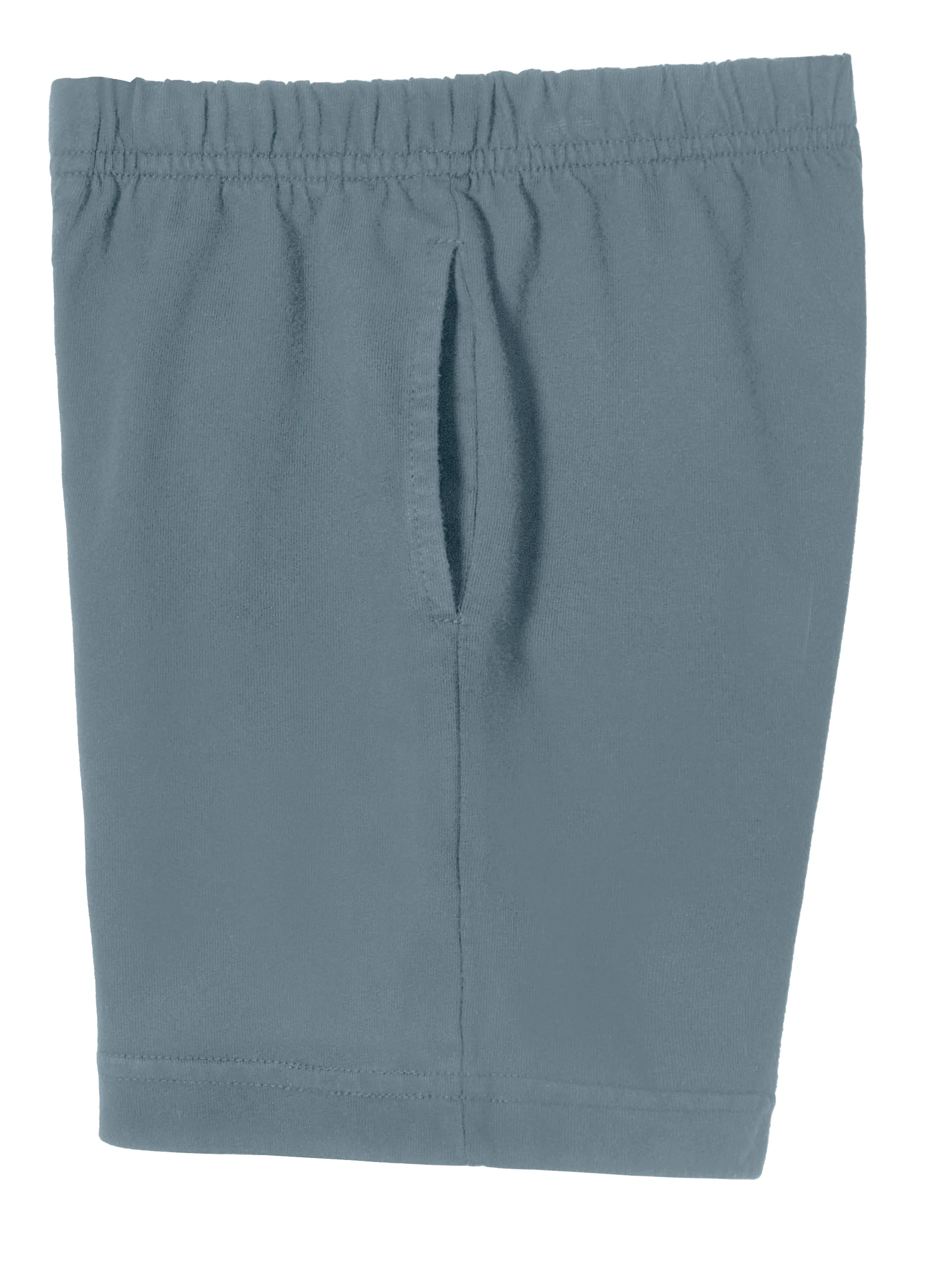 Boys Soft Cotton UPF 50  Above-Knee Side Pocket Shorts | Concrete