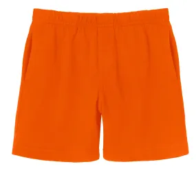 Boys Soft Cotton UPF 50  Above-Knee Side Pocket Shorts | Orange