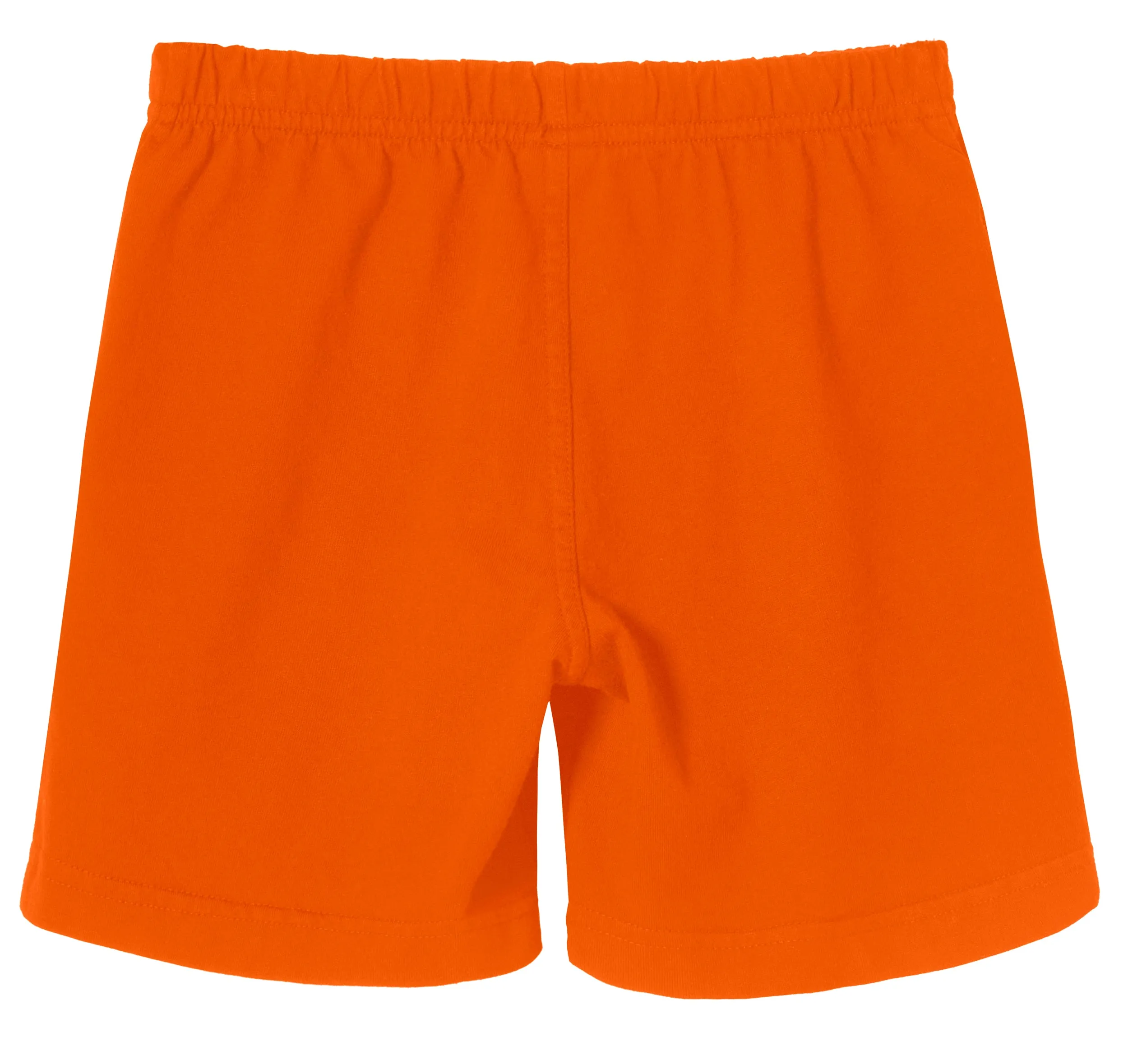 Boys Soft Cotton UPF 50  Above-Knee Side Pocket Shorts | Orange