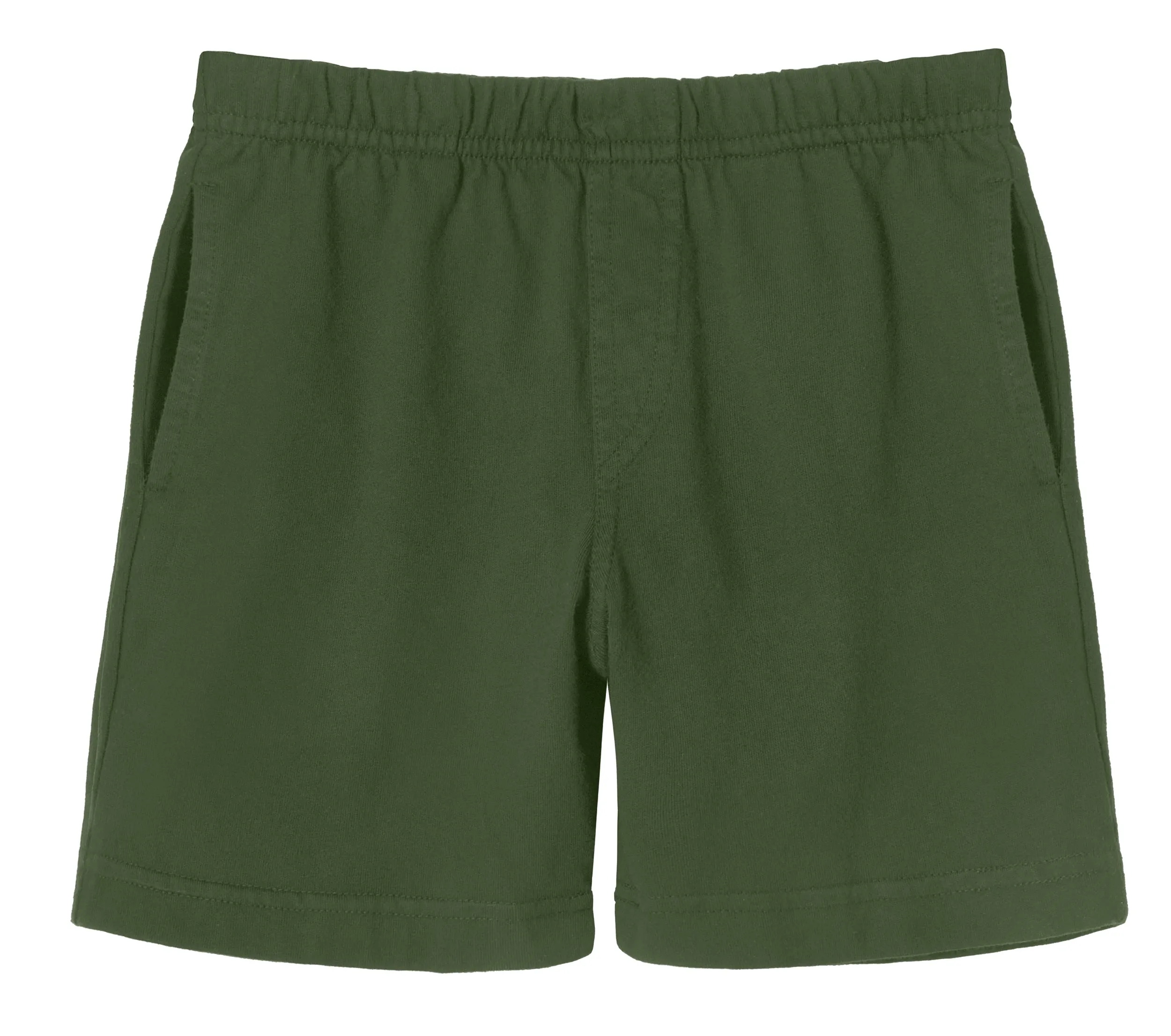 Boys Soft Cotton UPF 50  Above-Knee Side Pocket Shorts | Turtle