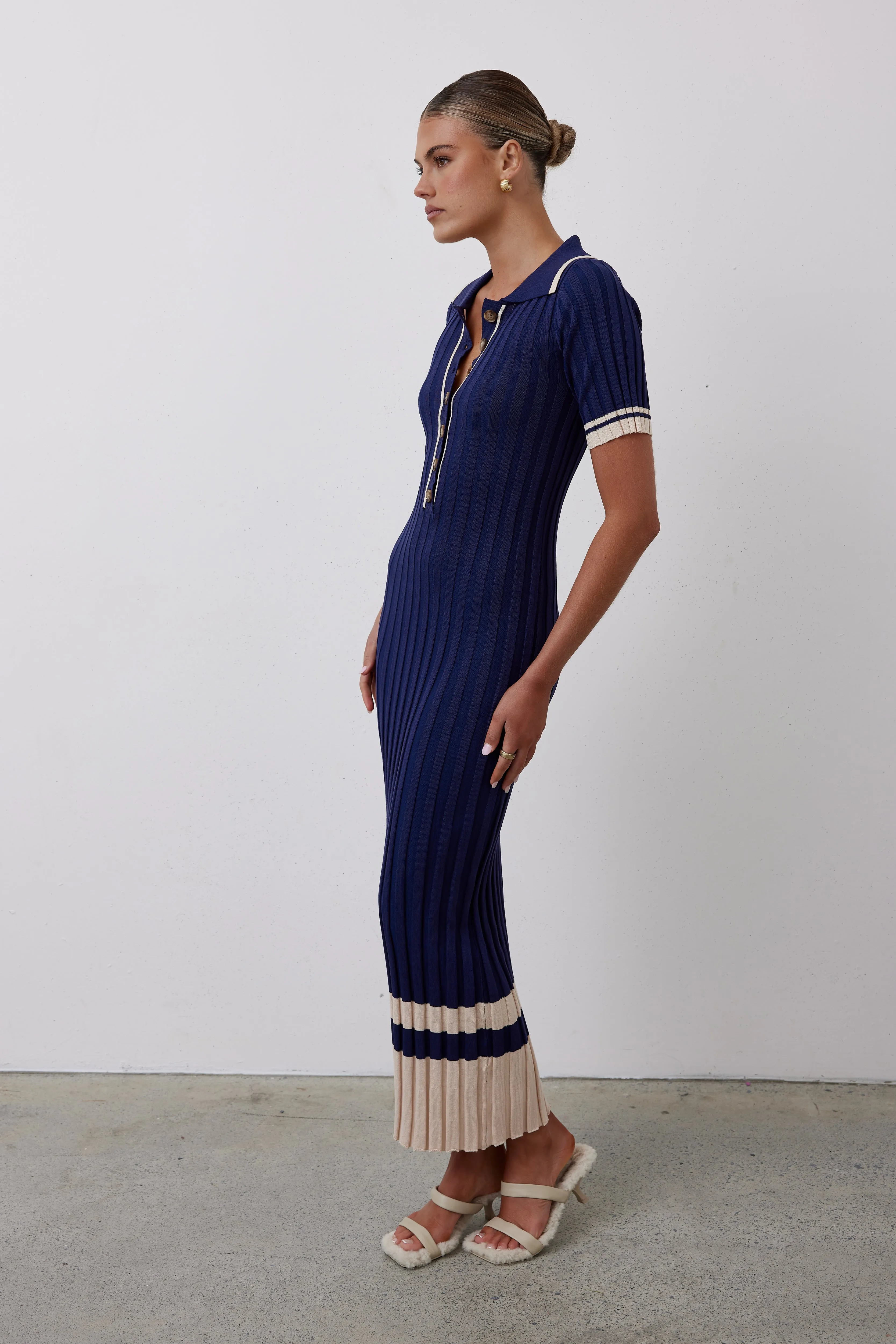 Brinley Knit Maxi Dress (Navy)