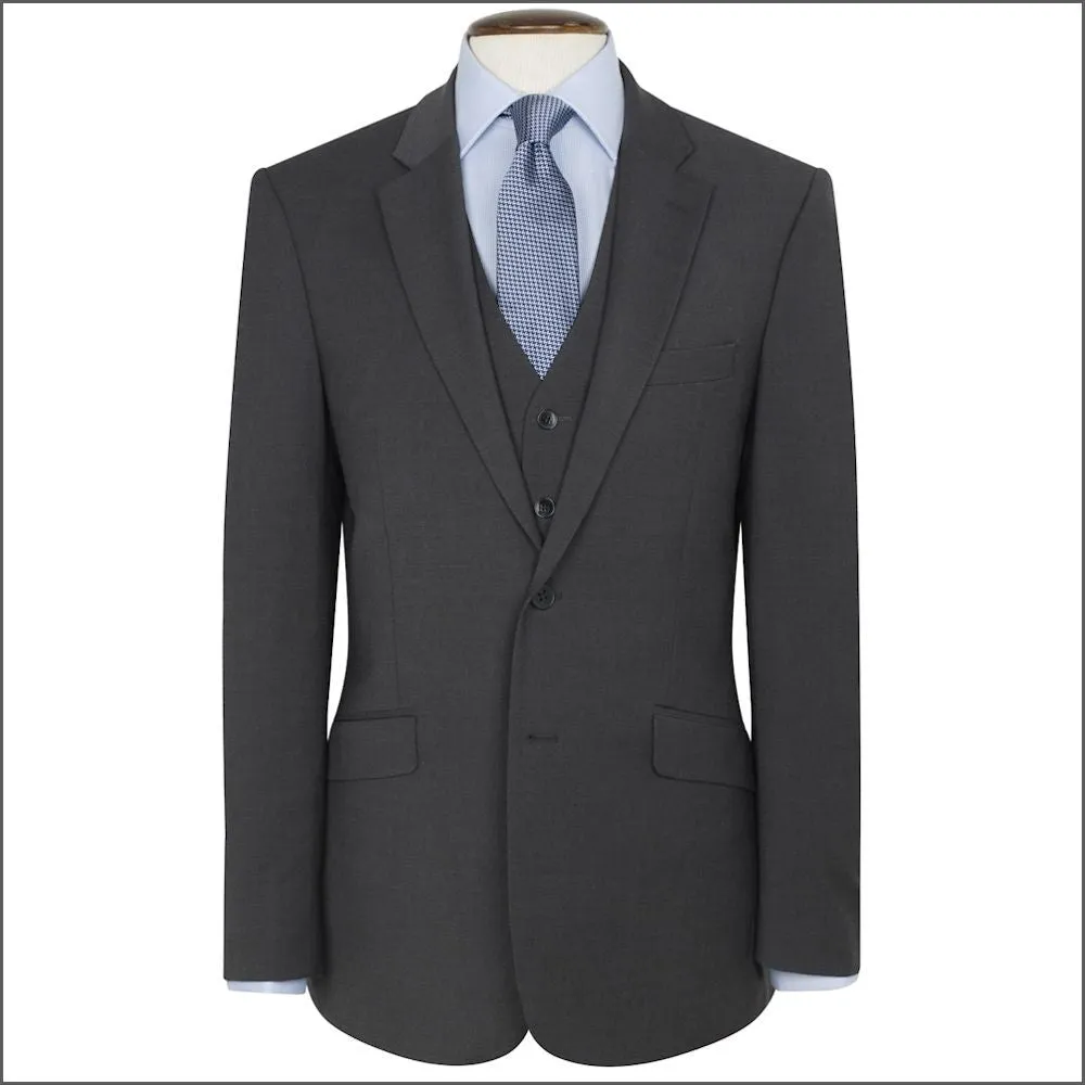 Brook Taverner Avalino Charcoal Crease Resistant 2 Piece Travel Suit-