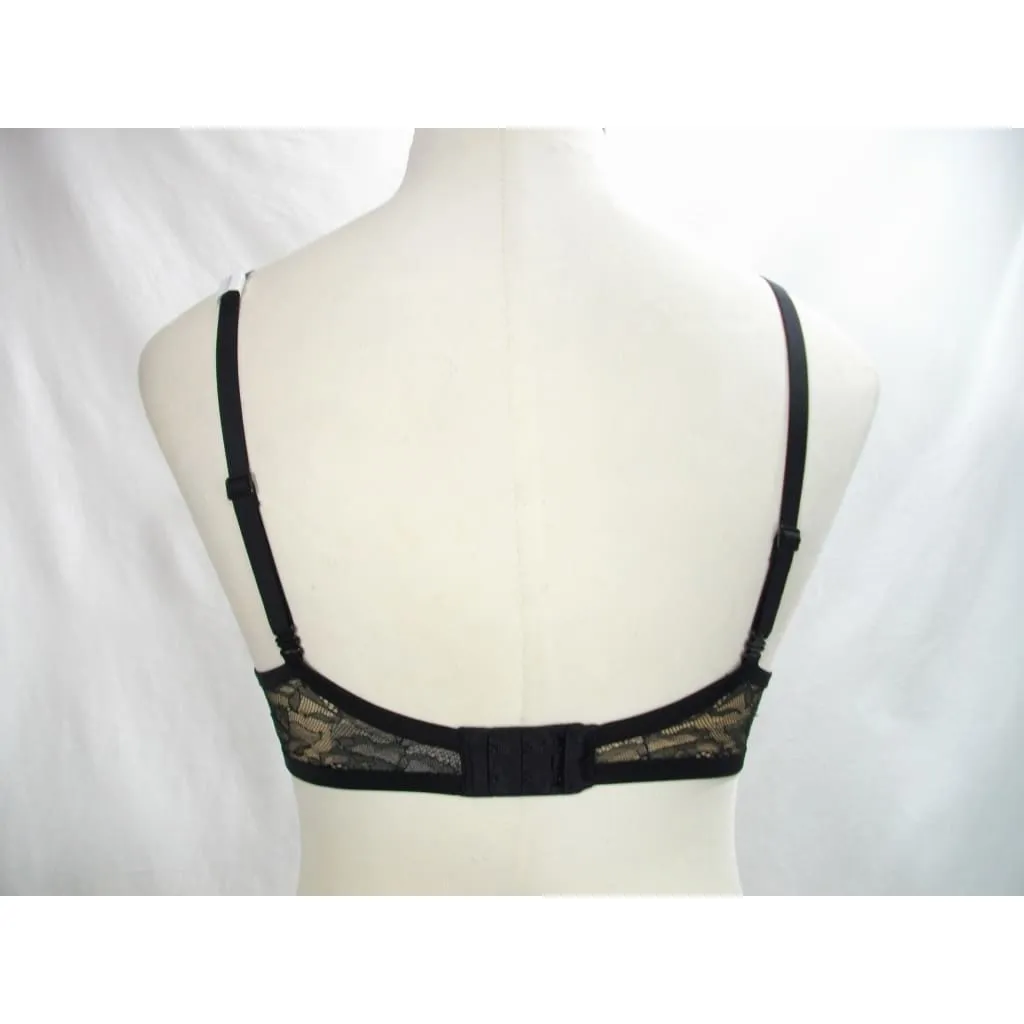 Calvin Klein QF1941 CK Black Obsess Push Up Plunge UW Bra 34D Black NWT