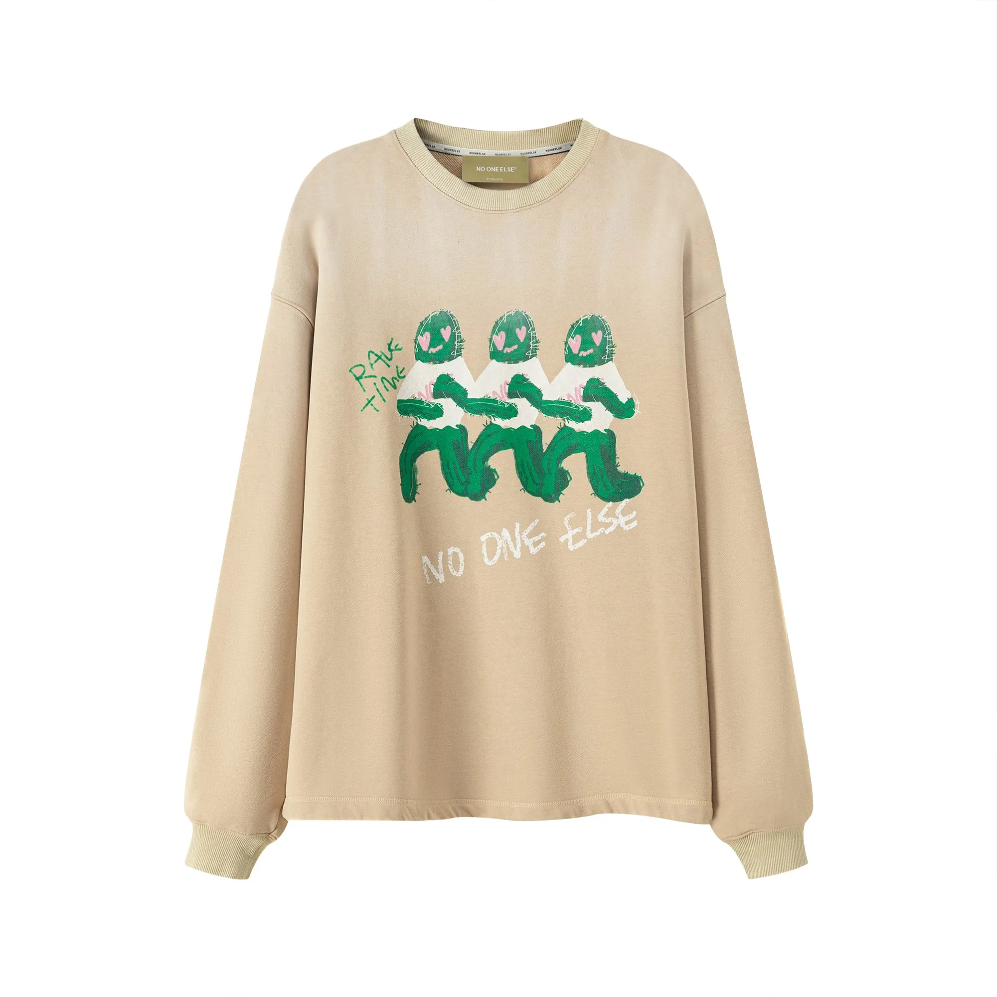 Cartoon Round Loose Fit Sweatshirt