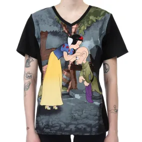 Cherokee Tooniforms Disney Scrub Top - Dopey's Kiss