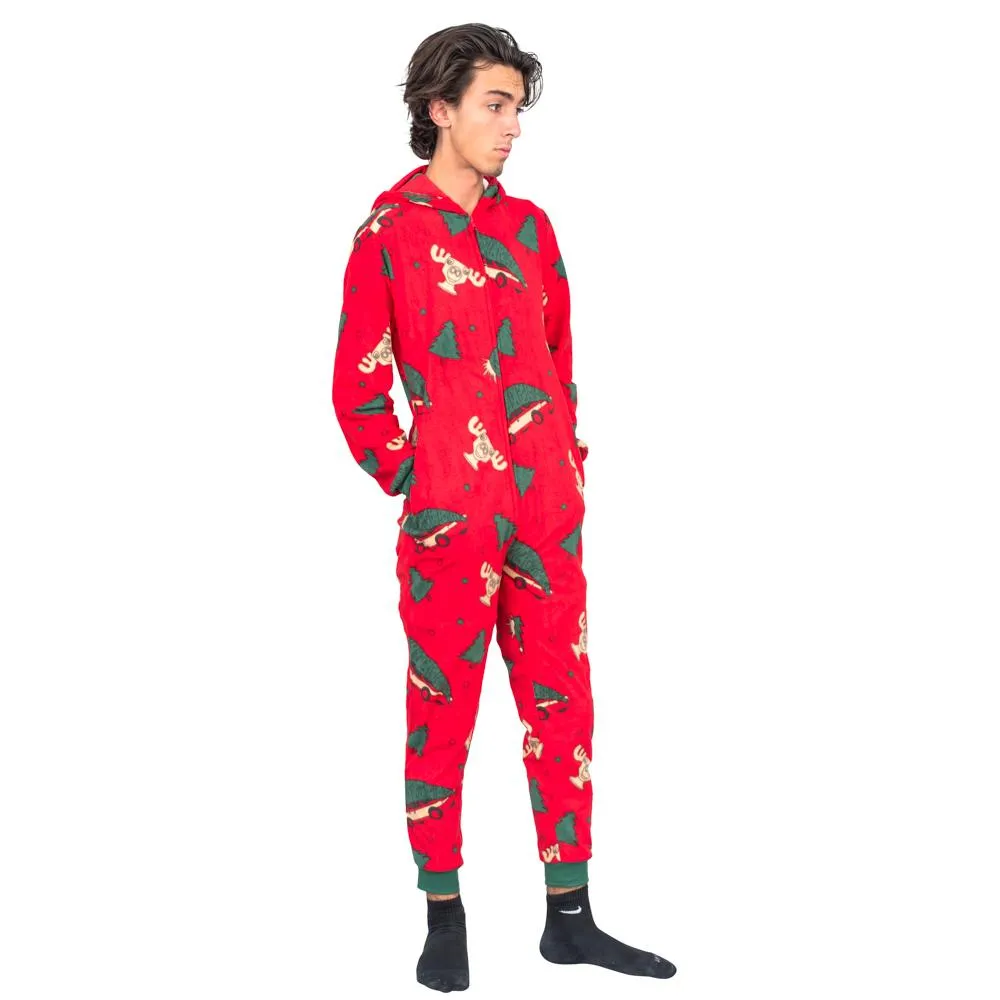 Christmas Vacation Moose Mug Full Pajamas Jumpsuit