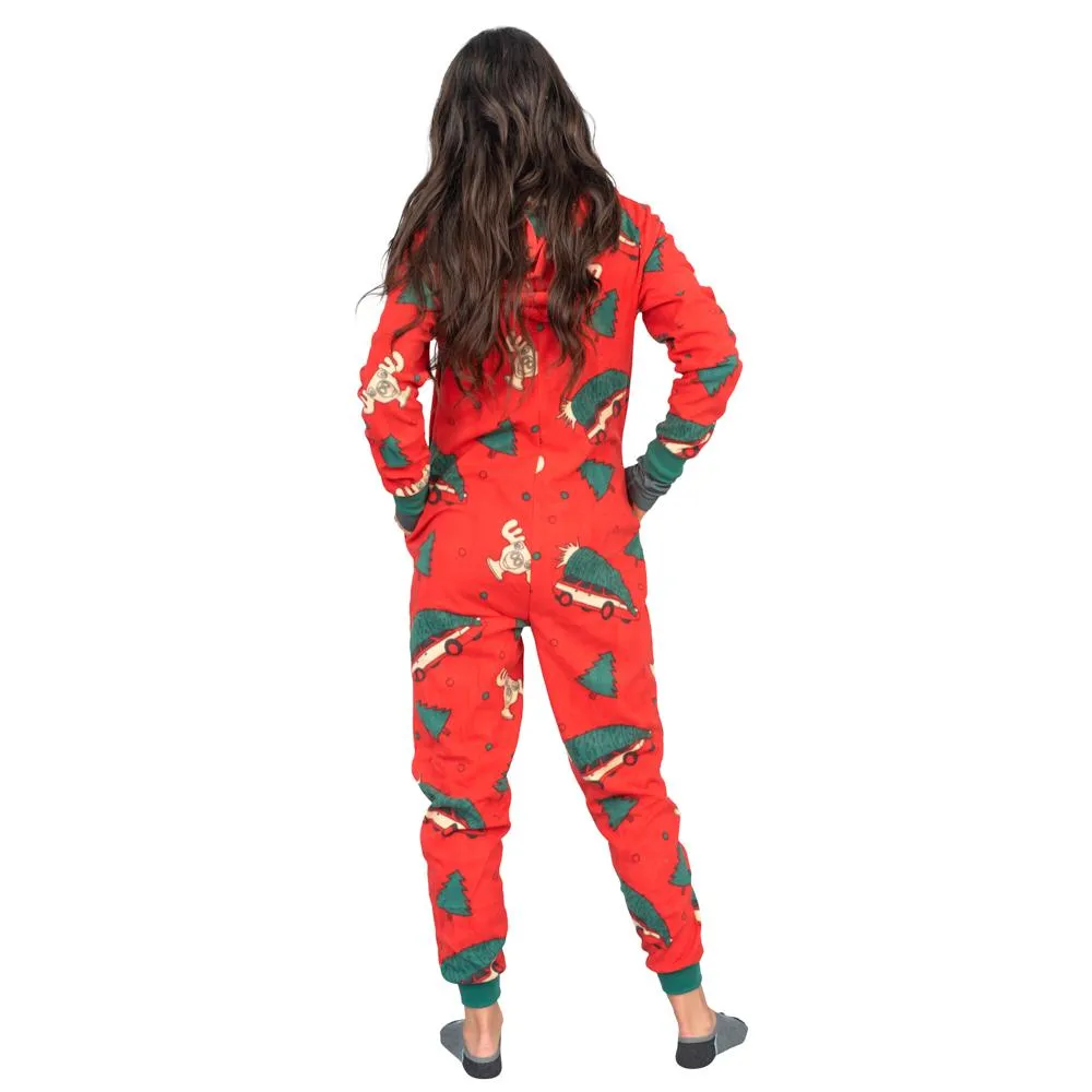 Christmas Vacation Moose Mug Full Pajamas Jumpsuit