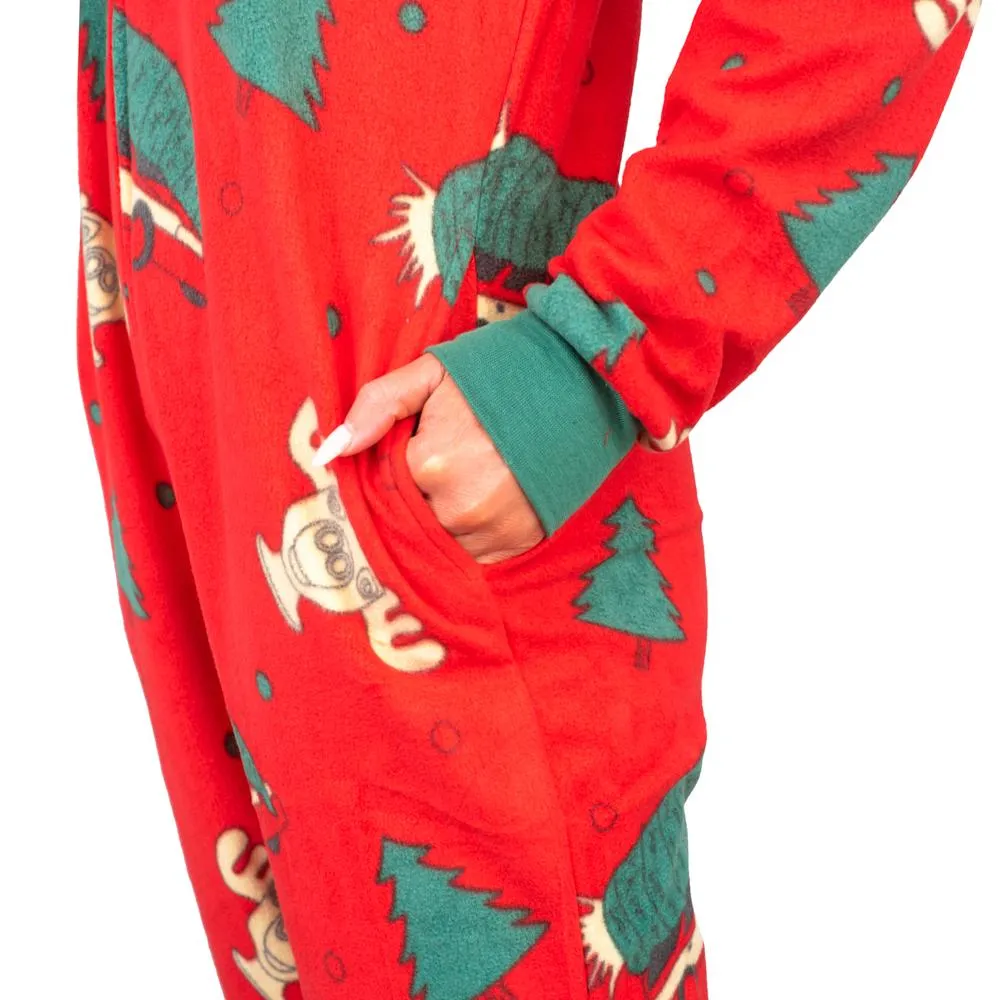 Christmas Vacation Moose Mug Full Pajamas Jumpsuit