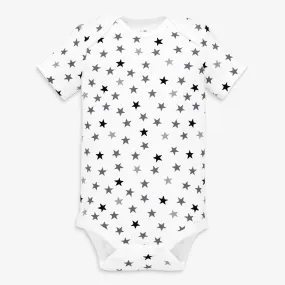 Clearance organic short sleeve babysuit in mini star