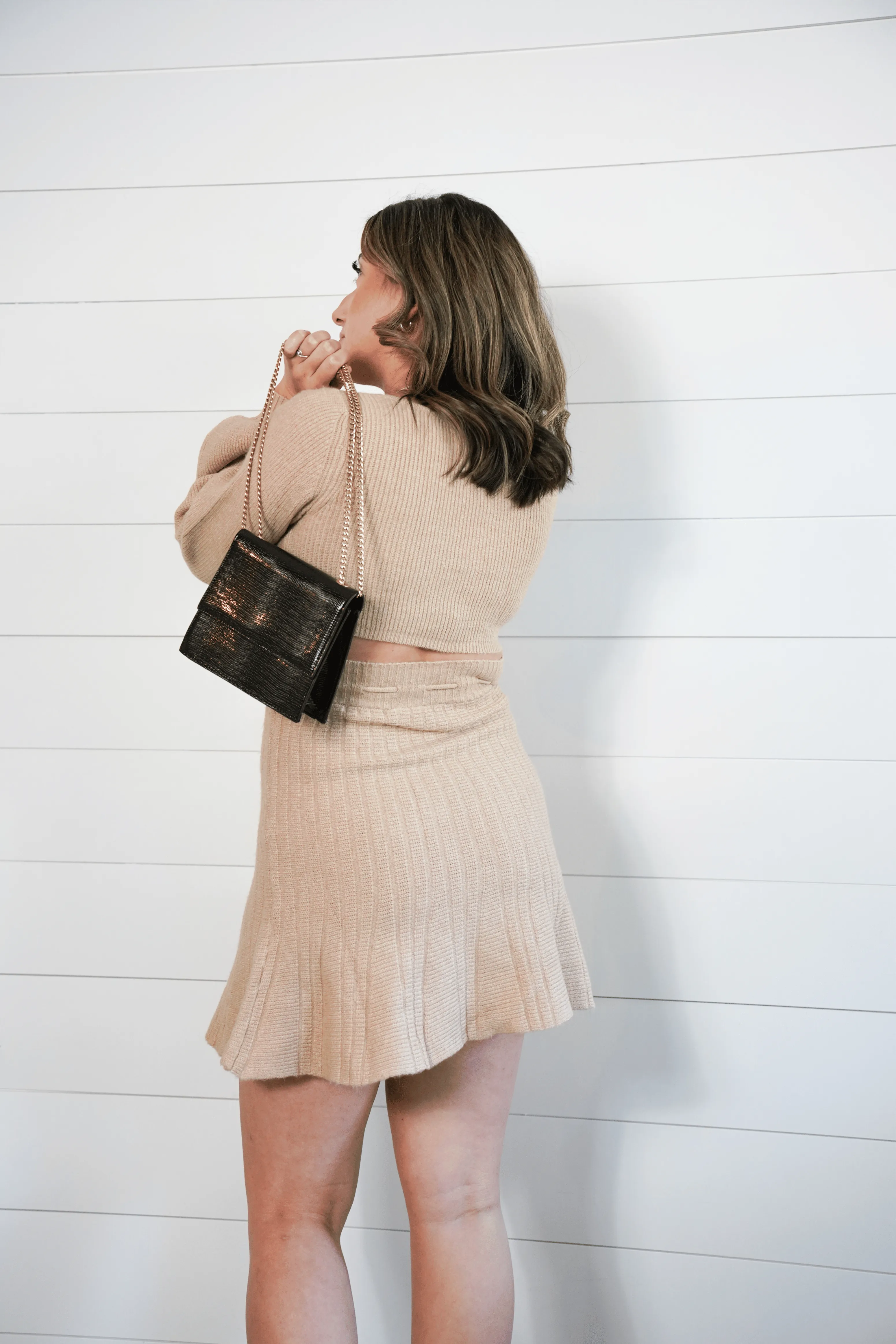 Cold Weather Classic Open Back Sweater Dress