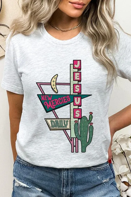 Daily Jesus Motel Sign  Graphic T Shirts