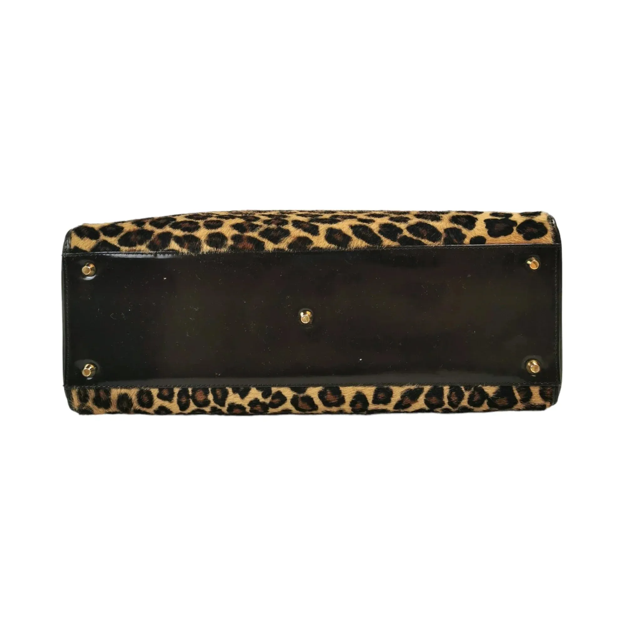 Dior Lady Dior Large Leopard Print Calfhair